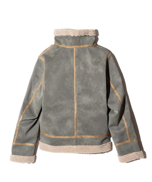 glamb(グラム)の「Synth Mouton Reversible Jacket / シンセムートンリバーシブルジャケット(ムートンコート・メンズ・ブラック/グレー・S/M/L)」の5枚目の写真