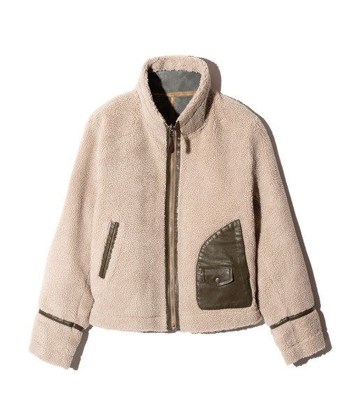 glamb(グラム)の「Synth Mouton Reversible Jacket / シンセムートンリバーシブルジャケット(ムートンコート・メンズ・ブラック/グレー・S/M/L)」の7枚目の写真