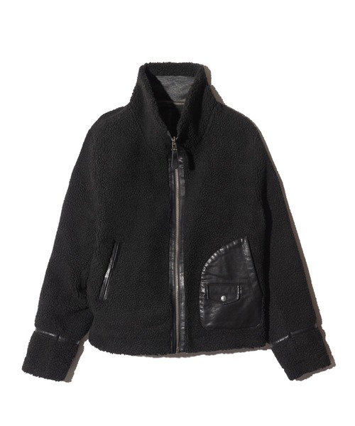 glamb(グラム)の「Synth Mouton Reversible Jacket / シンセムートンリバーシブルジャケット(ムートンコート・メンズ・ブラック/グレー・S/M/L)」の6枚目の写真