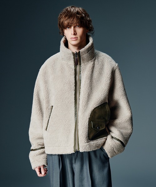 glamb(グラム)の「Synth Mouton Reversible Jacket / シンセムートンリバーシブルジャケット(ムートンコート・メンズ・ブラック/グレー・S/M/L)」の15枚目の写真