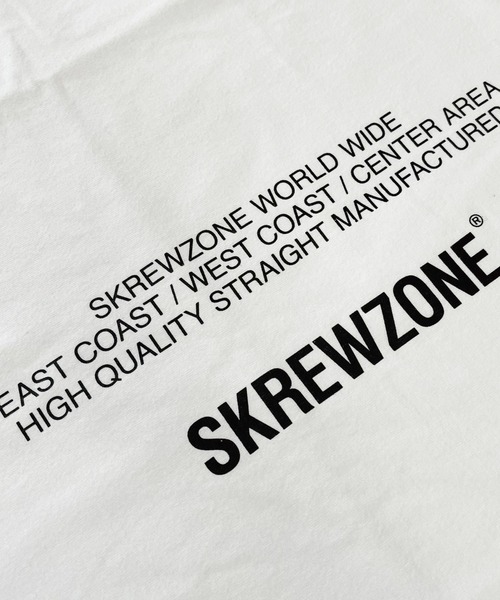 SKREWZONE(スクリューゾーン)の「SKREWZONE CLASSIC LOGO Tシャツ(Tシャツ/カットソー・メンズ・ブラック/ホワイト・XX-LARGE/X-LARGE/LARGE/MEDIUM)」の5枚目の写真