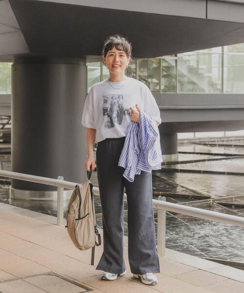 URBAN RESEARCH DOORS(アーバンリサーチドアーズ)の「『スタッフ企画』フォトプリントオーバーTシャツ(Tシャツ/カットソー・レディース・オフホワイト/モカ・FREE)」の6枚目の写真
