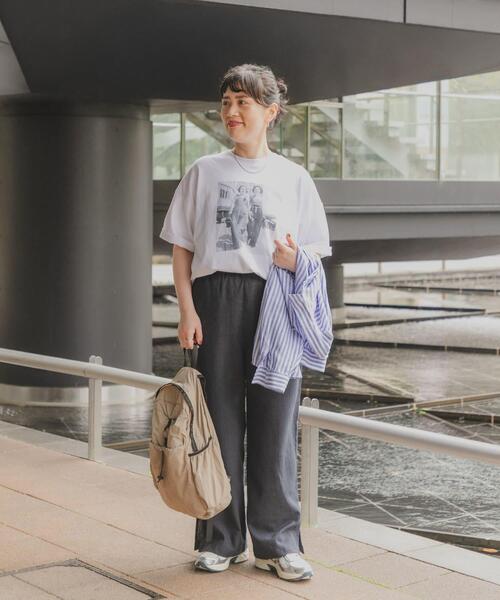 URBAN RESEARCH DOORS(アーバンリサーチドアーズ)の「『スタッフ企画』フォトプリントオーバーTシャツ(Tシャツ/カットソー・レディース・オフホワイト/モカ・FREE)」の7枚目の写真