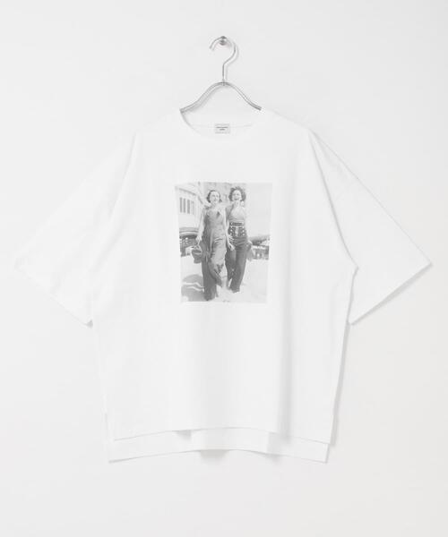URBAN RESEARCH DOORS(アーバンリサーチドアーズ)の「『スタッフ企画』フォトプリントオーバーTシャツ(Tシャツ/カットソー・レディース・オフホワイト/モカ・FREE)」の8枚目の写真