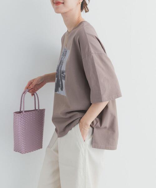 URBAN RESEARCH DOORS(アーバンリサーチドアーズ)の「『スタッフ企画』フォトプリントオーバーTシャツ(Tシャツ/カットソー・レディース・オフホワイト/モカ・FREE)」の10枚目の写真