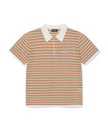 AP STRIPED HALF-ZIP POLO (YELLOW)