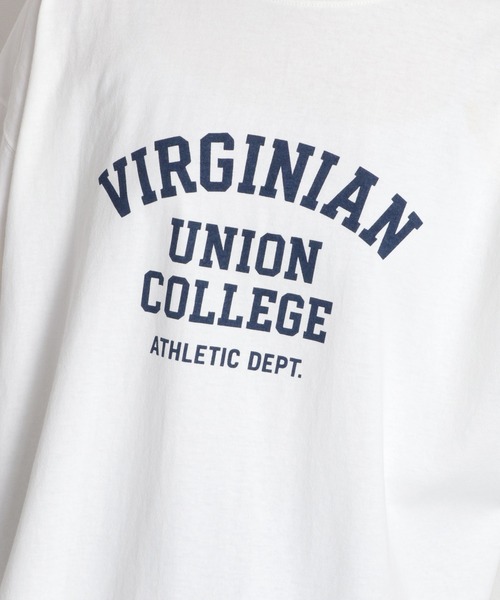 DISCUS ATHLETIC(ディスカス アスレチック)の「【DISCUS ATHLETIC】VIRGINIANカレッジロゴ/ルーズシルエット ショートスリーブTee(Tシャツ/カットソー・レディース・ブラック/オフホワイト/ブラウン・M)」の15枚目の写真