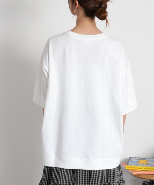 DISCUS ATHLETIC(ディスカス アスレチック)の「【DISCUS ATHLETIC】VIRGINIANカレッジロゴ/ルーズシルエット ショートスリーブTee(Tシャツ/カットソー・レディース・ブラック/オフホワイト/ブラウン・M)」の11枚目の写真