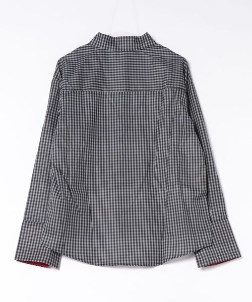 AsheKsha(アシクシャ)の「レトロパッチワークチェック柄ゆったり長袖シャツ(シャツ/ブラウス・レディース・ブラック・M)」の14枚目の写真