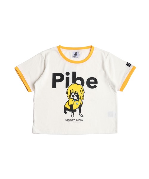 SoccerJunky(サッカージャンキー)の「SOCCER JUNKY / CLAUDIO PANDIANI 配色リンガーTシャツ 半袖カットソー レディース(Tシャツ/カットソー・レディース・イエロー/ブルー/レッド/サックスブルー・FREE)」の5枚目の写真