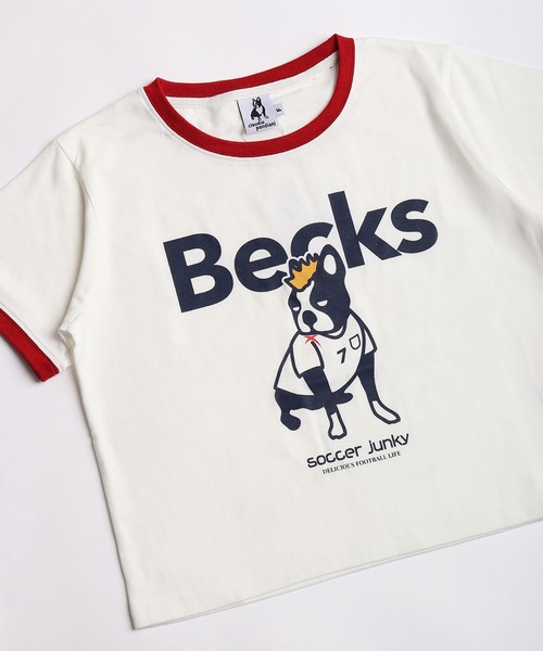 SoccerJunky(サッカージャンキー)の「SOCCER JUNKY / CLAUDIO PANDIANI 配色リンガーTシャツ 半袖カットソー レディース(Tシャツ/カットソー・レディース・イエロー/ブルー/レッド/サックスブルー・FREE)」の16枚目の写真