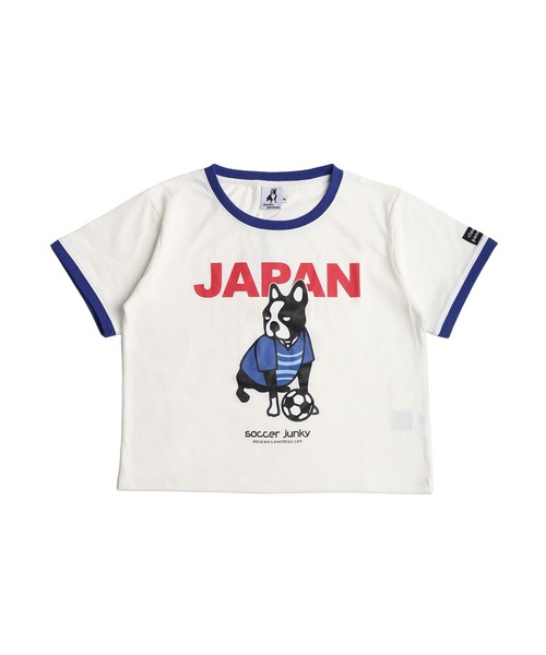 SoccerJunky(サッカージャンキー)の「SOCCER JUNKY / CLAUDIO PANDIANI 配色リンガーTシャツ 半袖カットソー レディース(Tシャツ/カットソー・レディース・イエロー/ブルー/レッド/サックスブルー・FREE)」の8枚目の写真