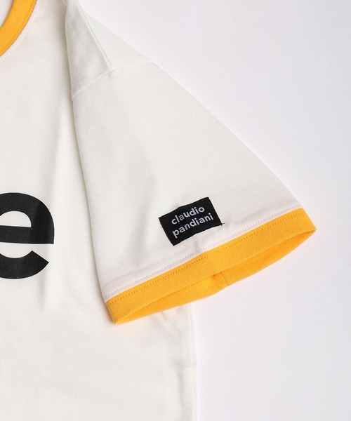SoccerJunky(サッカージャンキー)の「SOCCER JUNKY / CLAUDIO PANDIANI 配色リンガーTシャツ 半袖カットソー レディース(Tシャツ/カットソー・レディース・イエロー/ブルー/レッド/サックスブルー・FREE)」の14枚目の写真
