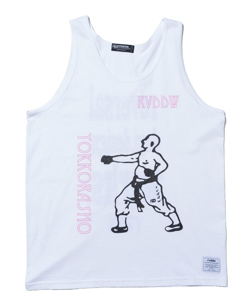 reversal.dogi.design.works（リバーサル・ドーギ・デザイン・ワークス）の「＜reversal/リバーサル＞YOKKORASHO COTTON TANKTOP（タンクトップ・メンズ・ブルー/ブラック/グレー/ホワイト・X-LARGE/LARGE/MEDIUM）」の2枚目の写真