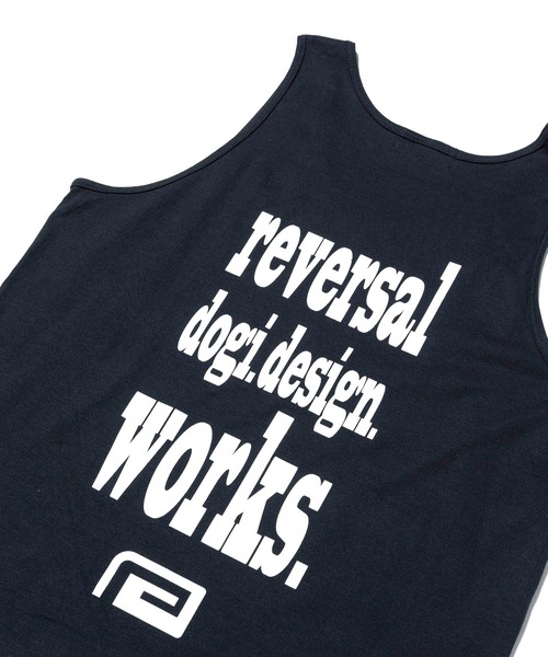 reversal.dogi.design.works（リバーサル・ドーギ・デザイン・ワークス）の「＜reversal/リバーサル＞YOKKORASHO COTTON TANKTOP（タンクトップ・メンズ・ブルー/ブラック/グレー/ホワイト・X-LARGE/LARGE/MEDIUM）」の5枚目の写真