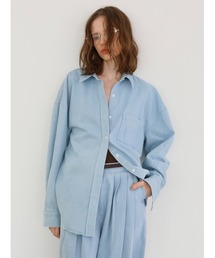 over denim shirt