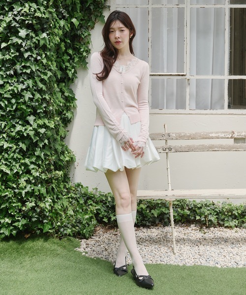 fupel(フぺル)の「UV cut lace cardigan / UVカットレースカーディガン(カーディガン/ボレロ・レディース・ライトグリーン/アイボリー/ピンク・FREE)」の9枚目の写真