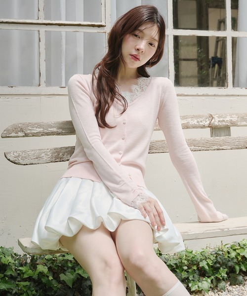 fupel(フぺル)の「UV cut lace cardigan / UVカットレースカーディガン(カーディガン/ボレロ・レディース・ライトグリーン/アイボリー/ピンク・FREE)」の16枚目の写真