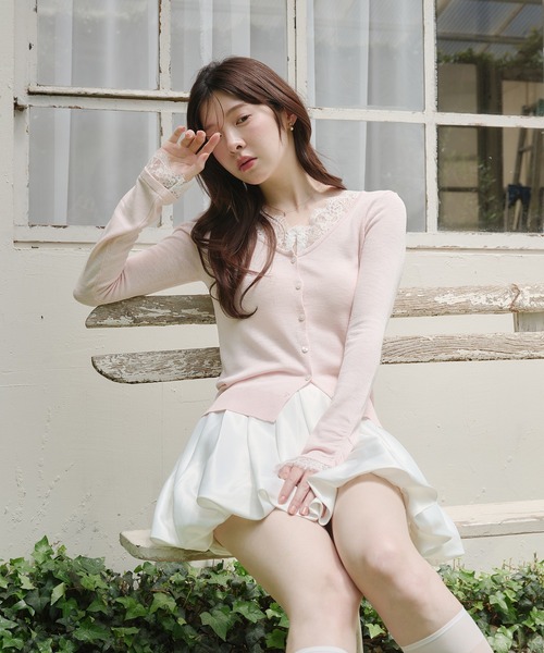 fupel(フぺル)の「UV cut lace cardigan / UVカットレースカーディガン(カーディガン/ボレロ・レディース・ライトグリーン/アイボリー/ピンク・FREE)」の17枚目の写真