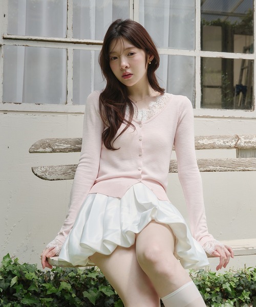 fupel(フぺル)の「UV cut lace cardigan / UVカットレースカーディガン(カーディガン/ボレロ・レディース・ライトグリーン/アイボリー/ピンク・FREE)」の15枚目の写真