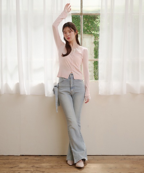 fupel(フぺル)の「UV cut lace cardigan / UVカットレースカーディガン(カーディガン/ボレロ・レディース・ライトグリーン/アイボリー/ピンク・FREE)」の20枚目の写真