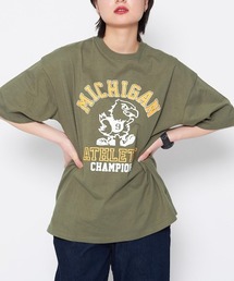 バードプリントカレッジＴシャツ