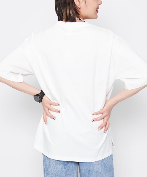 DOUBLE STEAL(ダブルスティール)の「バードプリントカレッジTシャツ(Tシャツ/カットソー・レディース・カーキ・FREE)」の7枚目の写真