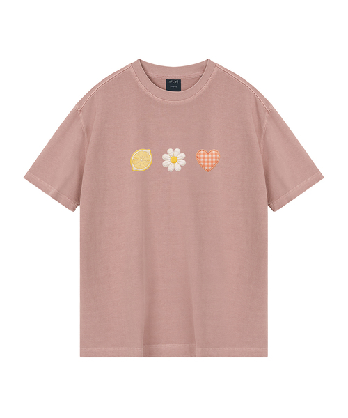 WILDROCK（ワイルドロック）の「ガーデンクラブ ピグメントオーバーサイズ半袖Tシャツ（クロップ含む）（Tシャツ/カットソー・レディース・ベビーピンク/ライトパープル/ブルー/ホワイト/カーキ/チャコール/ライトグレー/ブラック・FREE/X-SMALL/SMALL/MEDIUM/LARGE）」の8枚目の写真