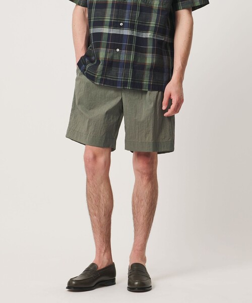 UNITED ARROWS(ユナイテッドアローズ)の「ワッシャーナイロン 2プリーツ サイドアジャスター ショーツ 撥水 ヨコストレッチ(その他パンツ・メンズ・ブラック/オリーブ/ライラック・S/L/XL/M)」の10枚目の写真