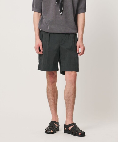 UNITED ARROWS(ユナイテッドアローズ)の「ワッシャーナイロン 2プリーツ サイドアジャスター ショーツ 撥水 ヨコストレッチ(その他パンツ・メンズ・ブラック/オリーブ/ライラック・S/L/XL/M)」の7枚目の写真