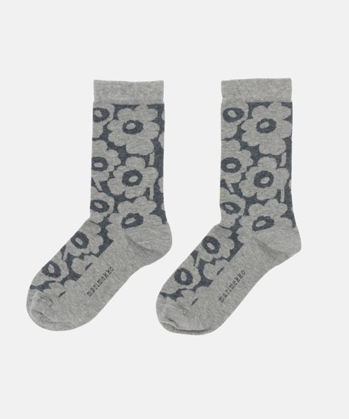 marimekko（マリメッコ）の「Linjaus Unikko / Melange  Socks（ソックス/靴下・レディース・ネイビー/ダークグレー・35/39）」の2枚目の写真