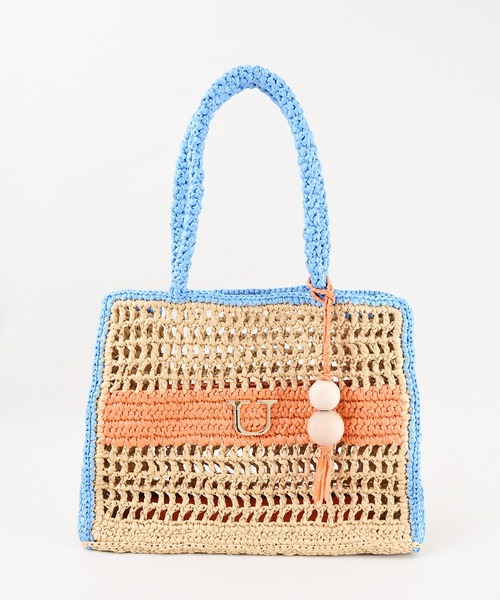 U(ユー)の「Panier Solaire Carre【パニエ ソレール カレ】配色スクエアカゴバッグ(かごバッグ・レディース・ブラウン系その他/ブルー系その他/グリーン系その他・FREE)」の21枚目の写真