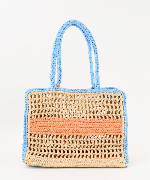U(ユー)の「Panier Solaire Carre【パニエ ソレール カレ】配色スクエアカゴバッグ(かごバッグ・レディース・ブラウン系その他/ブルー系その他/グリーン系その他・FREE)」の22枚目の写真