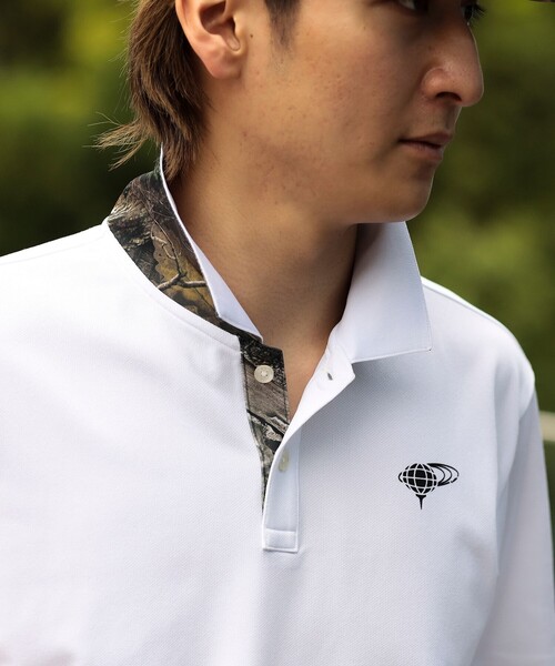 BEAMS GOLF(ビームスゴルフ)の「ORANGE LABEL / プライムフレックス(R)襟裏ツリーカモ ポロシャツ(吸水速乾・UVカット)(ポロシャツ・メンズ・オレンジ/ホワイト/オリーブ・M/XL/L/S)」の18枚目の写真