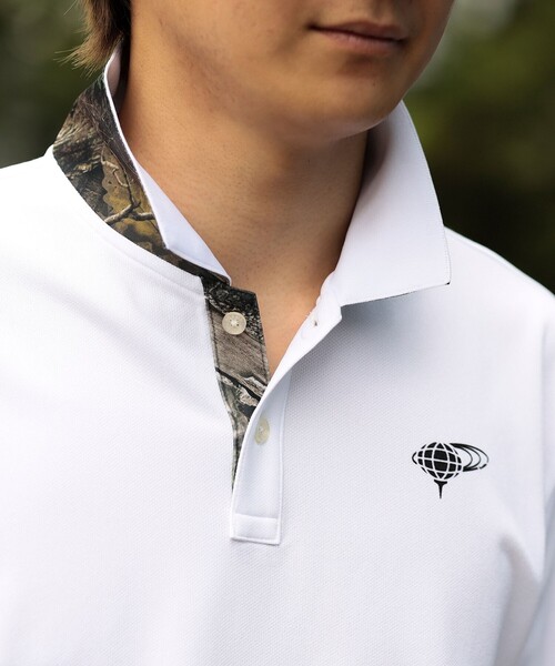 BEAMS GOLF(ビームスゴルフ)の「ORANGE LABEL / プライムフレックス(R)襟裏ツリーカモ ポロシャツ(吸水速乾・UVカット)(ポロシャツ・メンズ・オレンジ/ホワイト/オリーブ・M/XL/L/S)」の19枚目の写真