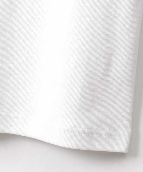 HANES(ヘインズ)の「Hanes RIB S/S CREW TEE BEEFY / HM1-R103 秋服 冬服(Tシャツ/カットソー・メンズ・ブラック/ホワイト・XL/L)」の3枚目の写真