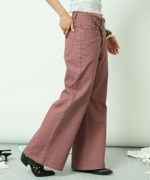 sedacle girl（セダクルガール）の「アシメボタンダックパンツ（デニムパンツ・レディース・ボルドー/ネイビー・SMALL/MEDIUM）」の15枚目の写真