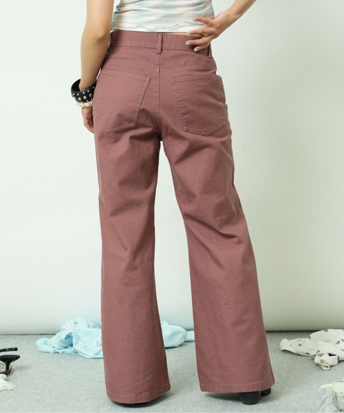 sedacle girl（セダクルガール）の「アシメボタンダックパンツ（デニムパンツ・レディース・ボルドー/ネイビー・SMALL/MEDIUM）」の4枚目の写真