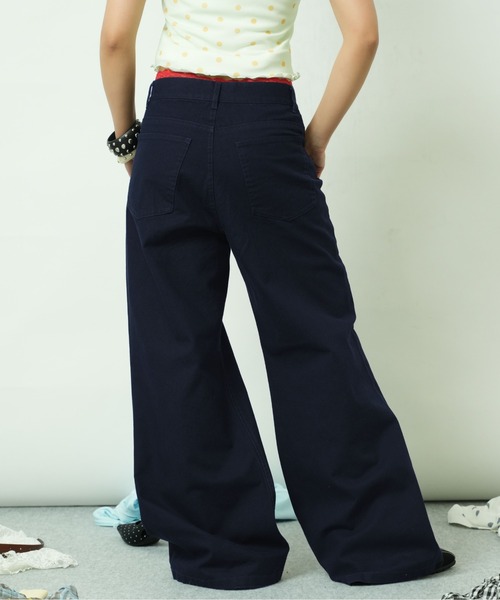 sedacle girl（セダクルガール）の「アシメボタンダックパンツ（デニムパンツ・レディース・ボルドー/ネイビー・SMALL/MEDIUM）」の11枚目の写真