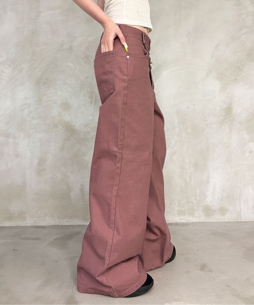 sedacle girl（セダクルガール）の「アシメボタンダックパンツ（デニムパンツ・レディース・ボルドー/ネイビー・SMALL/MEDIUM）」の19枚目の写真