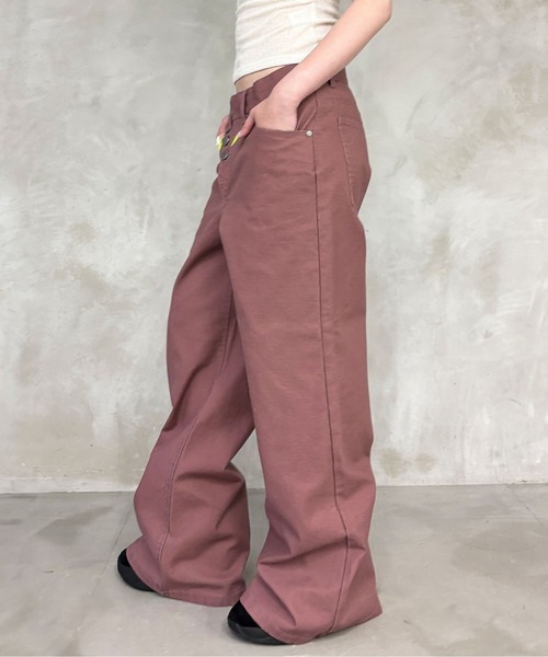 sedacle girl（セダクルガール）の「アシメボタンダックパンツ（デニムパンツ・レディース・ボルドー/ネイビー・SMALL/MEDIUM）」の18枚目の写真