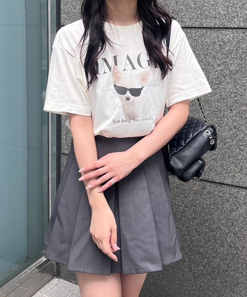 tunee（チュニー）の「ビッグアニマルデザイン半袖Tシャツ(hsyd)（Tシャツ/カットソー・レディース・ホワイト/アイボリー/A/B・MEDIUM/X-LARGE/LARGE/SMALL）」の4枚目の写真