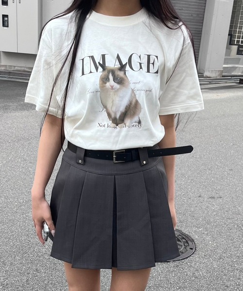 tunee（チュニー）の「ビッグアニマルデザイン半袖Tシャツ(hsyd)（Tシャツ/カットソー・レディース・ホワイト/アイボリー/A/B・MEDIUM/X-LARGE/LARGE/SMALL）」の3枚目の写真