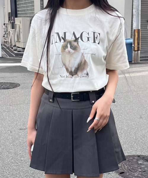 tunee（チュニー）の「ビッグアニマルデザイン半袖Tシャツ(hsyd)（Tシャツ/カットソー・レディース・ホワイト/アイボリー/A/B・MEDIUM/X-LARGE/LARGE/SMALL）」の9枚目の写真