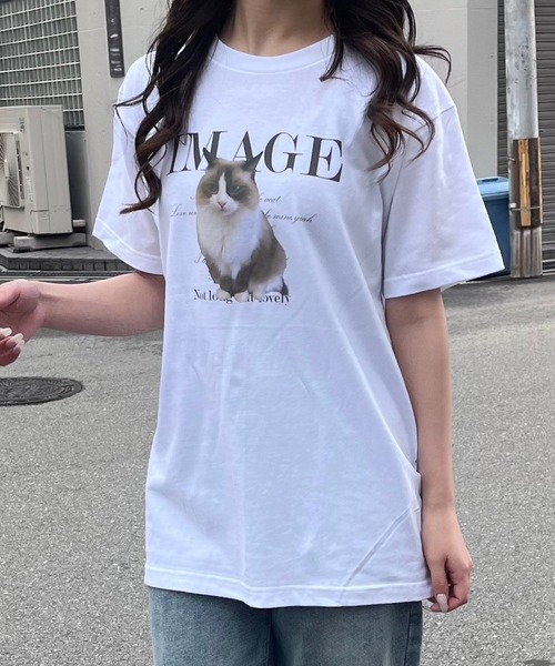 tunee（チュニー）の「ビッグアニマルデザイン半袖Tシャツ(hsyd)（Tシャツ/カットソー・レディース・ホワイト/アイボリー/A/B・MEDIUM/X-LARGE/LARGE/SMALL）」の13枚目の写真