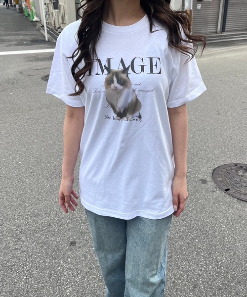 tunee（チュニー）の「ビッグアニマルデザイン半袖Tシャツ(hsyd)（Tシャツ/カットソー・レディース・ホワイト/アイボリー/A/B・MEDIUM/X-LARGE/LARGE/SMALL）」の14枚目の写真