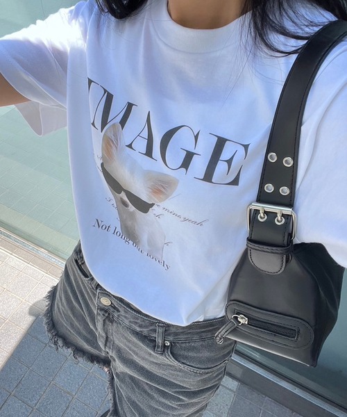 tunee（チュニー）の「ビッグアニマルデザイン半袖Tシャツ(hsyd)（Tシャツ/カットソー・レディース・ホワイト/アイボリー/A/B・MEDIUM/X-LARGE/LARGE/SMALL）」の16枚目の写真