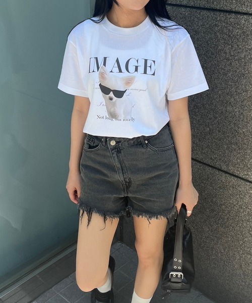 tunee（チュニー）の「ビッグアニマルデザイン半袖Tシャツ(hsyd)（Tシャツ/カットソー・レディース・ホワイト/アイボリー/A/B・MEDIUM/X-LARGE/LARGE/SMALL）」の17枚目の写真