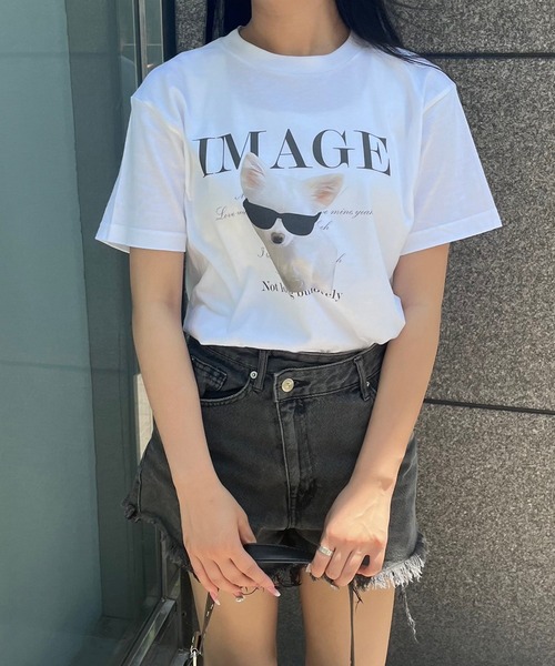 tunee（チュニー）の「ビッグアニマルデザイン半袖Tシャツ(hsyd)（Tシャツ/カットソー・レディース・ホワイト/アイボリー/A/B・MEDIUM/X-LARGE/LARGE/SMALL）」の19枚目の写真