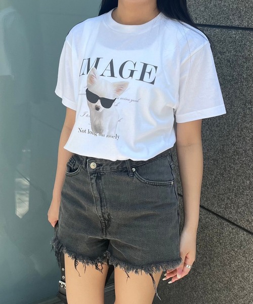 tunee（チュニー）の「ビッグアニマルデザイン半袖Tシャツ(hsyd)（Tシャツ/カットソー・レディース・ホワイト/アイボリー/A/B・MEDIUM/X-LARGE/LARGE/SMALL）」の20枚目の写真